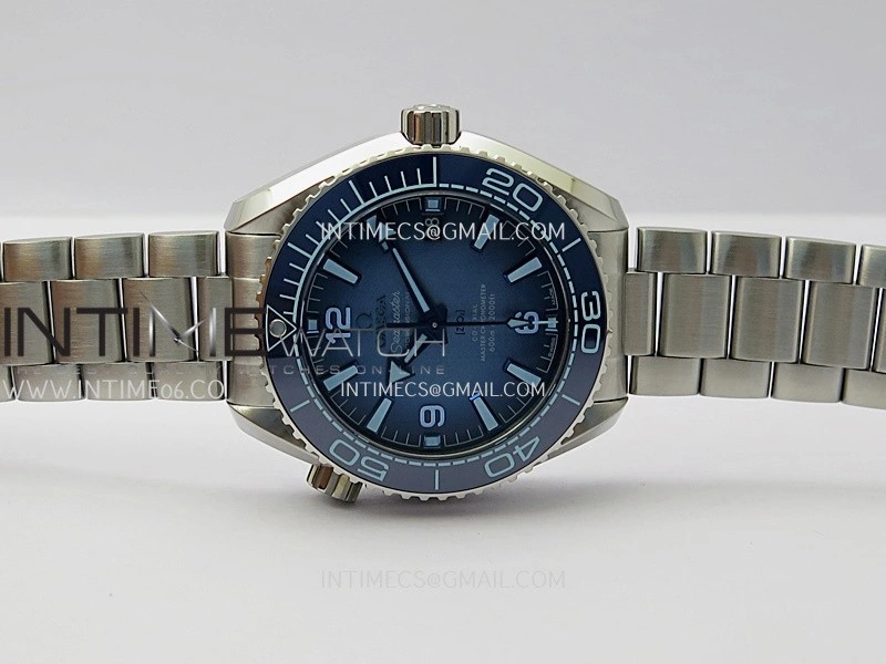 Planet Ocean 39.5mm Blue Ceramic Bezel SS V4 VSF 1:1 Best Edition Summer Blue Dial On SS Bracelet Super Clone Asian 8800